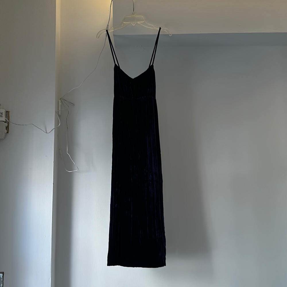 Madewell Navy Blue Velvet dress